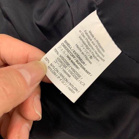 J Crew 365 Sz 2 Twill Open Suit Blazer Jacket Slim Fit Black - Picture 5 of 8